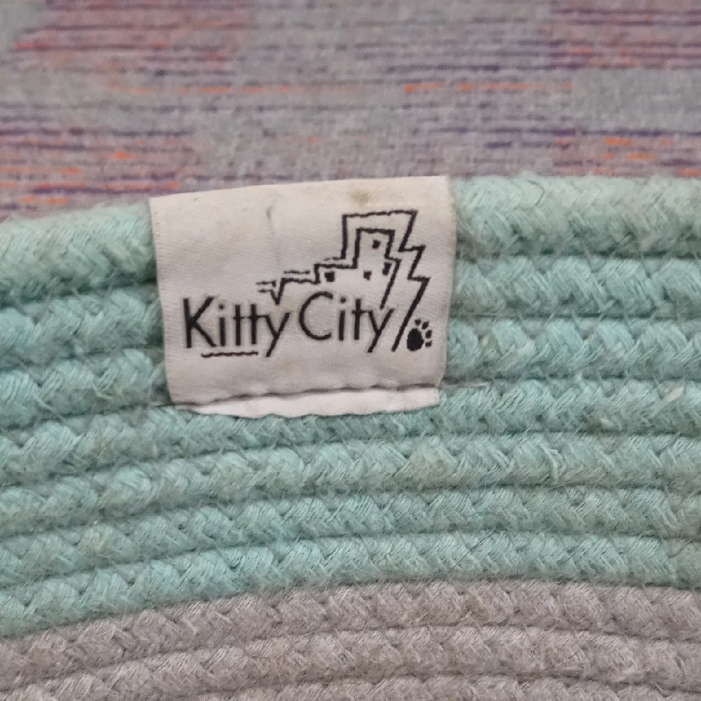Mint and Gray Cat Bed